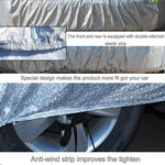 Aluminum Film PEVA Cotton Wool Anti-Dust Waterproof Sunproof Anti-frozen Anti-scratch Heat Dissipation SUV Car Cover with Warning Strips, Fits Cars up to 4.7m(183 inch) in Length, 183inch (M)/Fits Cars up to 4.7m(183 inch) in Length