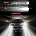 2pcs H3 18W 1800LM 6000K Waterproof IP68 Car Auto LED Headlight with 2 COB LED Lamps, DC 9-36V, H3