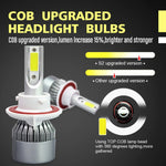 2pcs H13 18W 1800LM 6000K Waterproof IP68 Car Auto LED Headlight with 2 COB LED Lamps, DC 9-36V, H13