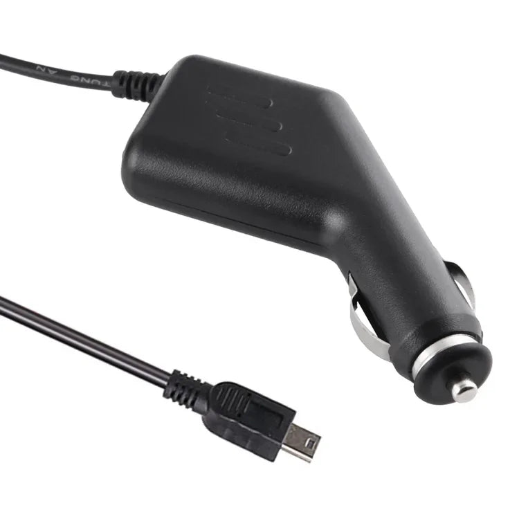 Adaptateur chargeur USB mini universel pour caméra DVR voiture GPS navigation entrée 10V - 48V sortie 5V 1.5A, longueur câble : 3.5m, longueur câble USB mini : 3.5m