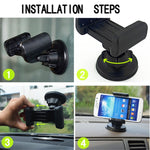 3R-1005 Universal Car Suction Cup Mount Bracket Phone Holder for 68-80mm Mobile Phone, 3R-1005