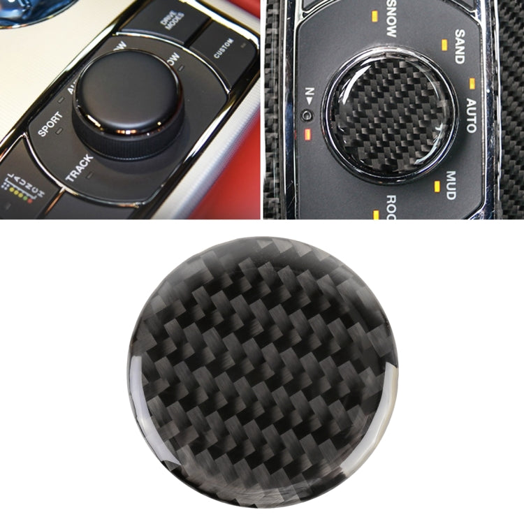 Car Water Cup Rotate Button Panel Carbon Fiber Decorative Sticker for Jeep Grand Cherokee 2014-2018, Water Cup Rotate Button
