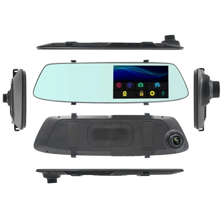 Enregistreur de voiture avec écran tactile LCD 5 pouces G705, miroir de vue arrière avec caméra séparée, angle de vue large de 170 degrés, support enregistrement en boucle / détection de mouvement / capteur G / carte TF, G705