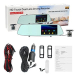 Enregistreur de voiture avec écran tactile LCD 5 pouces G705, miroir de vue arrière avec caméra séparée, angle de vue large de 170 degrés, support enregistrement en boucle / détection de mouvement / capteur G / carte TF, G705