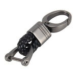 Weaving Band Metal Car Key Ring Braided Belt Key Chain