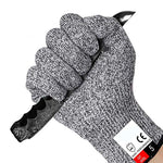 Une paire de gants de jardinage anti-coupures en HPPE de qualité alimentaire, niveau 5, anti-coupures, anti-usure, gants de travail de sécurité, taille : M, longueur : 22 cm, taille : M/noir, taille : M/blanc