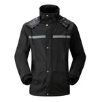 Pantalon de pluie fendu réfléchissant durable pour moto, vélo, vélo électrique, coupe-vent, imperméable, vêtement de pluie pour adulte, Taille : M(Noir), Taille : M