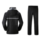 Pantalon de pluie fendu réfléchissant durable pour moto, vélo, vélo électrique, coupe-vent, imperméable, vêtement de pluie pour adulte, Taille : M(Noir), Taille : M