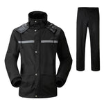 Pantalon de pluie fendu réfléchissant durable pour moto, vélo, vélo électrique, coupe-vent, imperméable, vêtement de pluie pour adulte, Taille : L(Noir), Taille : L