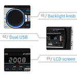 SWM-530 Autoradio universel 12 V avec double chargeur USB, lecteur MP3, support FM et Bluetooth avec télécommande, SWM-530