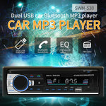 SWM-530 Autoradio universel 12 V avec double chargeur USB, lecteur MP3, support FM et Bluetooth avec télécommande, SWM-530