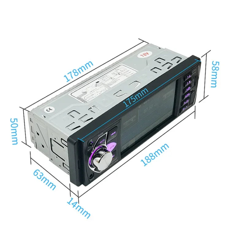 SWM-4022D Autoradio Universel HD 4.1 Pouces 12V Récepteur Lecteur MP5, Support FM & Bluetooth & Carte TF avec Télécommande, SWM-4022D