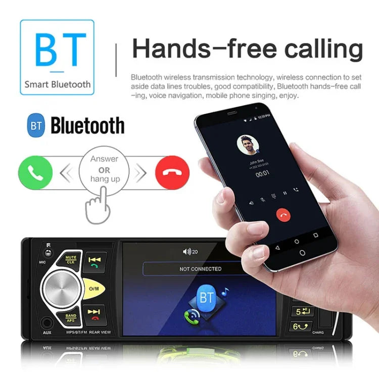 SWM-4022D Autoradio Universel HD 4.1 Pouces 12V Récepteur Lecteur MP5, Support FM & Bluetooth & Carte TF avec Télécommande, SWM-4022D