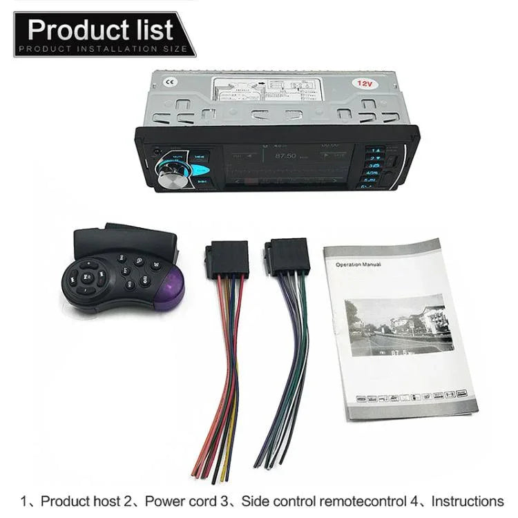 SWM-4022D Autoradio Universel HD 4.1 Pouces 12V Récepteur Lecteur MP5, Support FM & Bluetooth & Carte TF avec Télécommande, SWM-4022D
