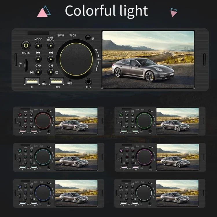 7805 Autoradio universel 4,1 pouces, lecteur MP5, prise en charge FM, Bluetooth et carte TF avec télécommande, 7805
