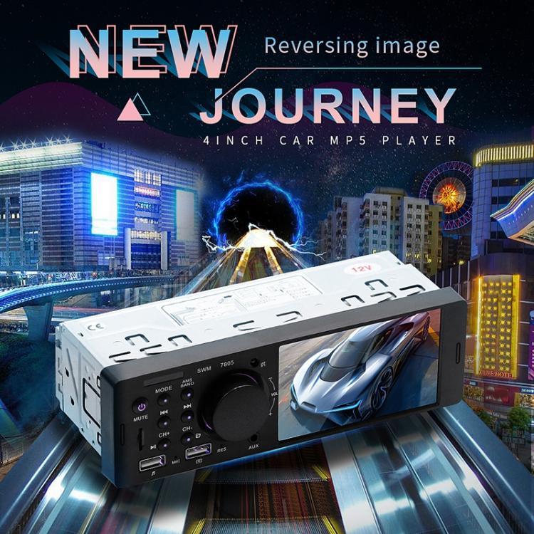 7805 Autoradio universel 4,1 pouces, lecteur MP5, prise en charge FM, Bluetooth et carte TF avec télécommande, 7805