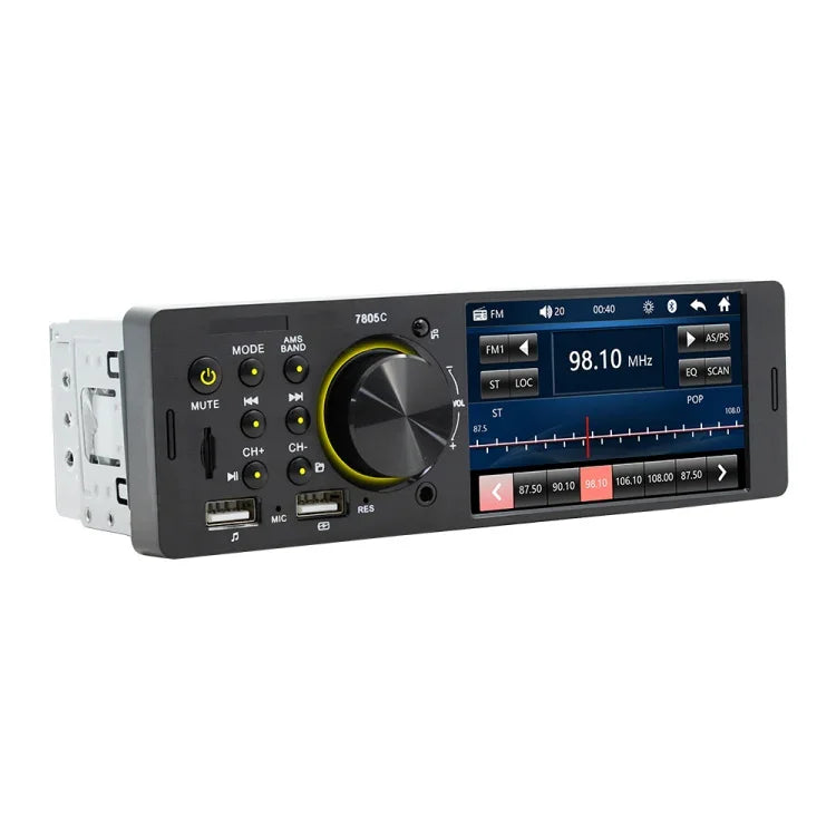 SWM-7805C Autoradio universel 4,1 pouces avec écran tactile, lecteur MP5, support FM et Bluetooth et carte TF avec télécommande, SWM-7805C