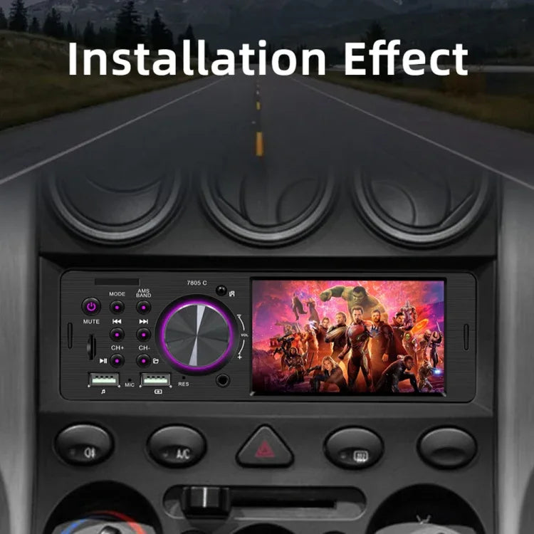 SWM-7805C Autoradio universel 4,1 pouces avec écran tactile, lecteur MP5, support FM et Bluetooth et carte TF avec télécommande, SWM-7805C