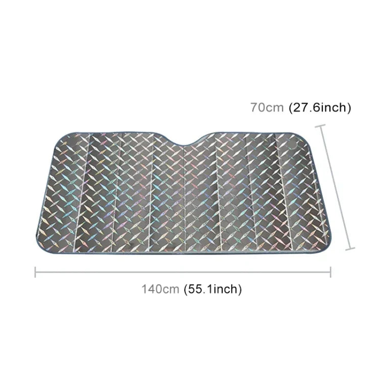 Pare-soleil à trois compartiments pour pare-brise de voiture, couvre-visière, bloque le soleil à l'avant, protection UV, taille : 140 x 70 cm, 140*70 cm