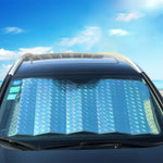 Pare-soleil à trois compartiments pour pare-brise de voiture, couvre-visière, bloque le soleil à l'avant, protection UV, taille : 140 x 70 cm, 140*70 cm