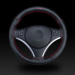 Car Universal Genuine Leather Hand-stitched Steering Wheel Cover