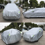 Housse de voiture SUV en PEVA, anti-poussière, imperméable et anti-soleil avec bandes de signalisation, convient aux voitures jusqu'à 4,7 m (183 pouces) de longueur, 183inch (M)