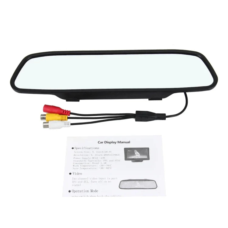 Moniteur de voiture TFT-LCD couleur 5,0 pouces 480*272 pour caméra de recul, prend en charge la fonction d'affichage automatique en marche arrière, 5,0 pouces 480*272