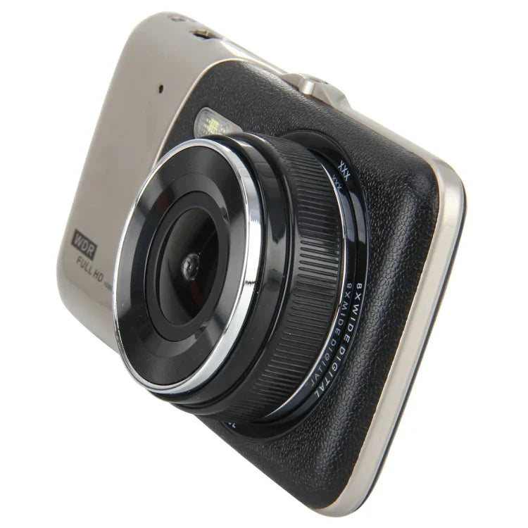 Enregistreur vidéo HD 4 pouces avec affichage HD, caméra F2.0 séparée, 12MP angle large 170 degrés / enregistrement en boucle vue arrière / enregistrement capteur G / WDR Full HD / caméra avant 1080P / caméra arrière 720P / support carte TF 32G, 4 pouces
