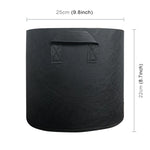 Sac de culture 3 gallons, pot en tissu non tissé épaissi avec aération et poignée, 3 gallons
