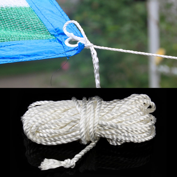 Corde multifonctionnelle nylon tressé 10m pour usage domestique, camping, jardinage, 10m