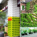 Pot de fleurs en PP suspendu mural, fournitures de jardin empilables suspendues