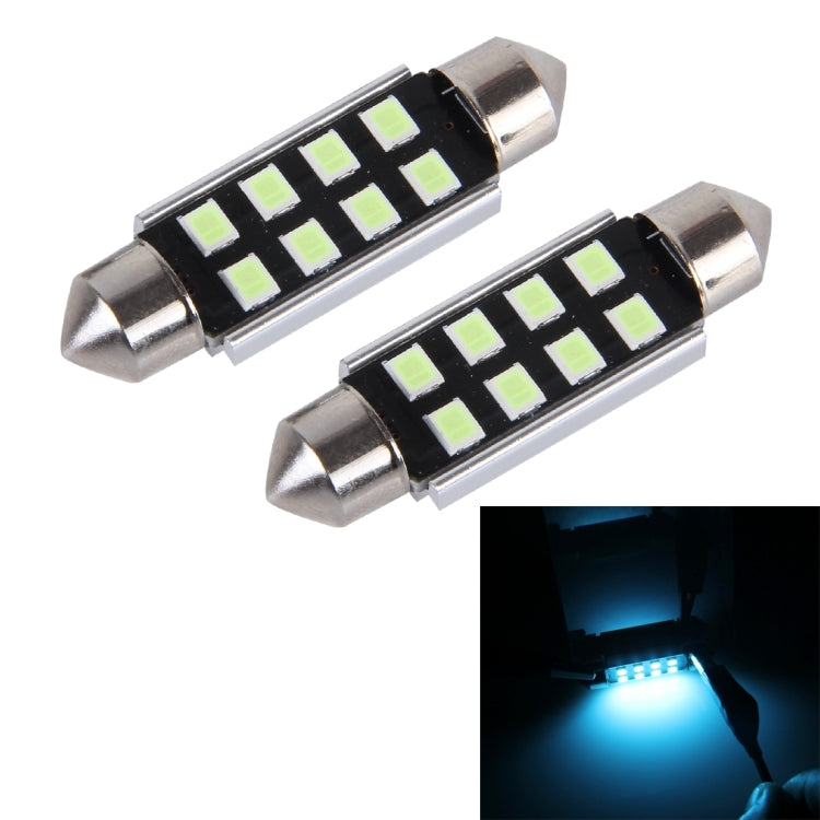 2 PCS DC 12V 2W 36MM 8 SMD-3528 LEDs Bicuspid Port Decoding Car Dome Lamp LED Reading Light, 36MM
