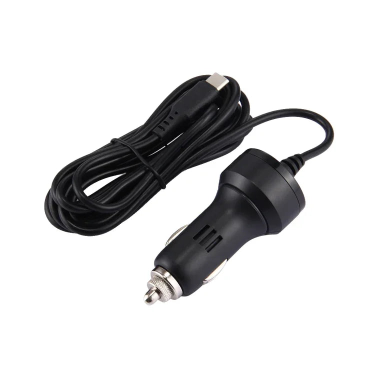Adaptateur de chargeur de voiture USB-C/Type-C 2,4 A pour Nintendo Switch, longueur du câble : 2 m (noir), adaptateur de chargeur de voiture