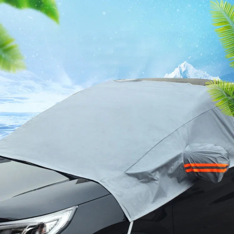 Housse de protection pare-brise voiture contre la neige, pare-soleil, tissu anti-givre, 240 x 210 cm