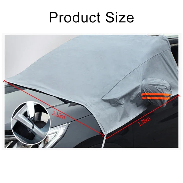 Housse de protection pare-brise voiture contre la neige, pare-soleil, tissu anti-givre, 240 x 210 cm