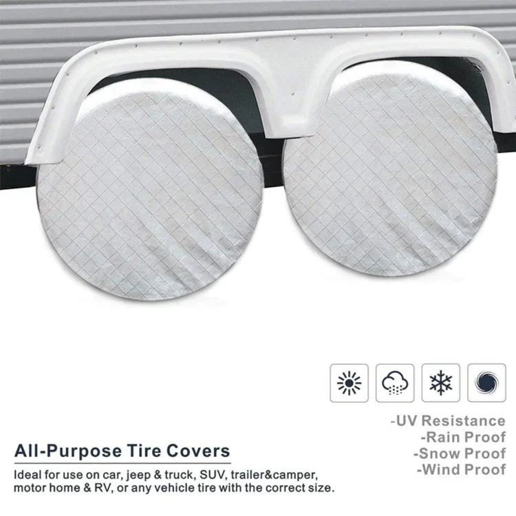 4 PCS Car Auto Wheel Tire Covers, Suitable for The Tire up to 29 inch, 29 inch