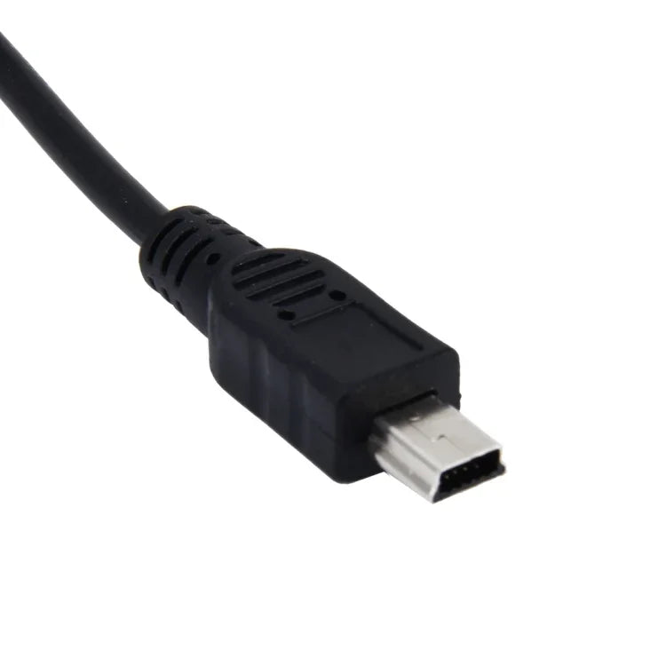 Adaptateur chargeur USB mini universel pour caméra DVR voiture GPS navigation, entrée 10V - 48V sortie 5V 1.5A, longueur de câble : 1,2m, câble USB mini longueur : 1,2m