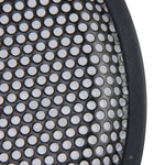 12 inch Car Auto Metal Mesh Black Round Hole Subwoofer Loudspeaker Protective Cover Mask Kit with Fixed Holder, 12 Inch