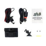 Écran IPS 4.0 pouces 5.0 mégapixels 170 degrés grand angle Full HD 1080P DVR voiture vidéo 3 canaux, support lumière de remplissage vision nocturne / visualisation de recul / carte TF (32GB max) / capteur G / détection de mouvement, 170 degrés