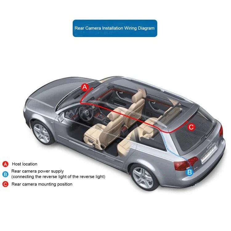 Écran IPS 4.0 pouces 5.0 mégapixels 170 degrés grand angle Full HD 1080P DVR voiture vidéo 3 canaux, support lumière de remplissage vision nocturne / visualisation de recul / carte TF (32GB max) / capteur G / détection de mouvement, 170 degrés
