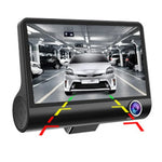 Écran IPS 4.0 pouces 5.0 mégapixels 170 degrés grand angle Full HD 1080P DVR voiture vidéo 3 canaux, support lumière de remplissage vision nocturne / visualisation de recul / carte TF (32GB max) / capteur G / détection de mouvement, 170 degrés