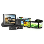 Écran IPS 4.0 pouces 5.0 mégapixels 170 degrés grand angle Full HD 1080P DVR voiture vidéo 3 canaux, support lumière de remplissage vision nocturne / visualisation de recul / carte TF (32GB max) / capteur G / détection de mouvement, 170 degrés