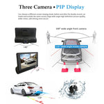 Écran IPS 4.0 pouces 5.0 mégapixels 170 degrés grand angle Full HD 1080P DVR voiture vidéo 3 canaux, support lumière de remplissage vision nocturne / visualisation de recul / carte TF (32GB max) / capteur G / détection de mouvement, 170 degrés