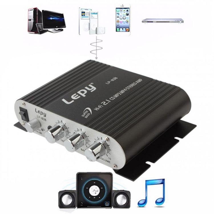 Amplificateur audio caisson de basses 2.1 canaux HIFI pour voiture, compatible MP3