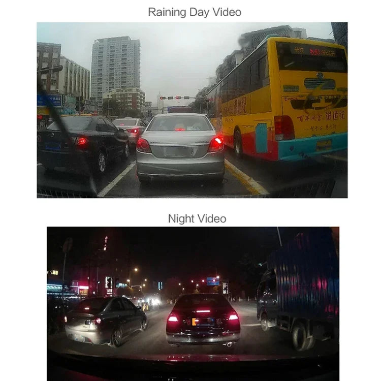 X96 4 pouces 2.5D Full HD 1080P caméra vidéo intelligente multifonction à double lentille pour voiture, support carte TF / détection de mouvement, X96