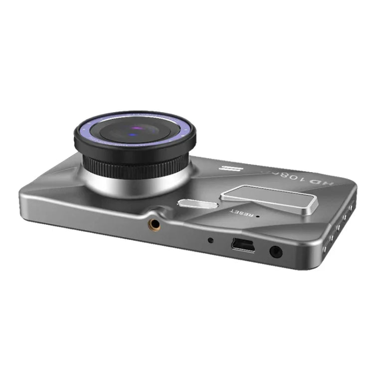 X96 4 pouces 2.5D Full HD 1080P caméra vidéo intelligente multifonction à double lentille pour voiture, support carte TF / détection de mouvement, X96