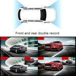 X96 4 pouces 2.5D Full HD 1080P caméra vidéo intelligente multifonction à double lentille pour voiture, support carte TF / détection de mouvement, X96