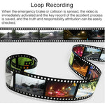 X96 4 pouces 2.5D Full HD 1080P caméra vidéo intelligente multifonction à double lentille pour voiture, support carte TF / détection de mouvement, X96