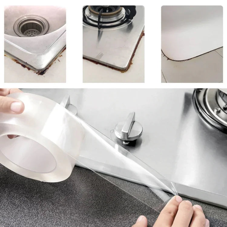 Ruban étanche en caoutchouc acrylique pour cuisine et salle de bain, anti-humidité, autocollants anti-moisissure, taille : 3cm x 10m, épaisseur : 0,5mm, 3cm x 10m