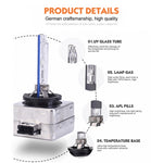 2 PCS D1S 35W 3800 LM 4300K HID Bulbs Xenon Lights Lamps, DC 12V, D1S